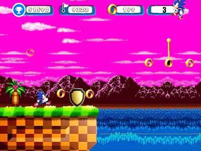 Aventura Sonic Path captură de ecran a jocului