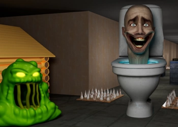 Toilet Monster Attack Sim 3D խաղի սքրինշոթ
